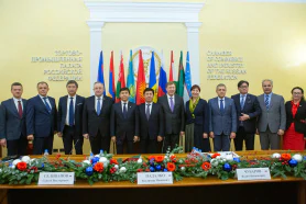 Chairman Mikhael Miatlikov takes part in the 23rd meeting of the Council of Heads of the CIS Member States Chambers