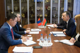 The BelCCI Chairman Vladimir Ulakhovich meets Ambassador Extraordinary and Plenipotentiary of Mongolia Batsukh Bayarsaikhan