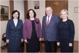 Meeting of the BelCCI Chairman Mikhael Miatlikov with the Vice-President of the CCI of Russia Elena Dybova