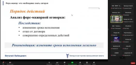 Онлайн семинар «Форс-мажор: что необходимо знать сегодня»
