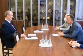 BelCCI Chairman Vladimir Ulakhovich meets Ambassador Extraordinary and Plenipotentiary of Belarus to Iran Dmitry Koltsov