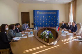 The BelCCI Chairman Vladimir Ulakhovich meets the Minister of Foreign Affairs of Nicaragua Denis Moncada Colindres