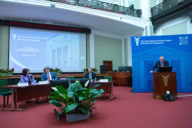 Chairman Mikhael Miatlikov takes part in the meeting of the Council of Heads of Chambers of Commerce and Industry of Russia