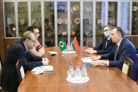 The BelCCI Chairman Vladimir Ulakhovich meets Honorary Consul of Belarus to the State of Sao Paulo Gregory Goldshleger
