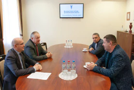 Chairman Mikhael Miatlikov meets with BelCCI representative in Sverdlovsk Region, Russia, Ivan Bulavin