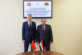 The BelCCI Chairman Vladimir Ulakhovich meets Ambassador Extraordinary and Plenipotentiary of Egypt Ihab Nasr