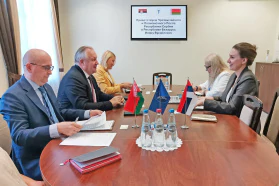 Chairman Mikhael Miatlikov meets with Ambassador Extraordinary and Plenipotentiary of Serbia Ilina Vukajlovic