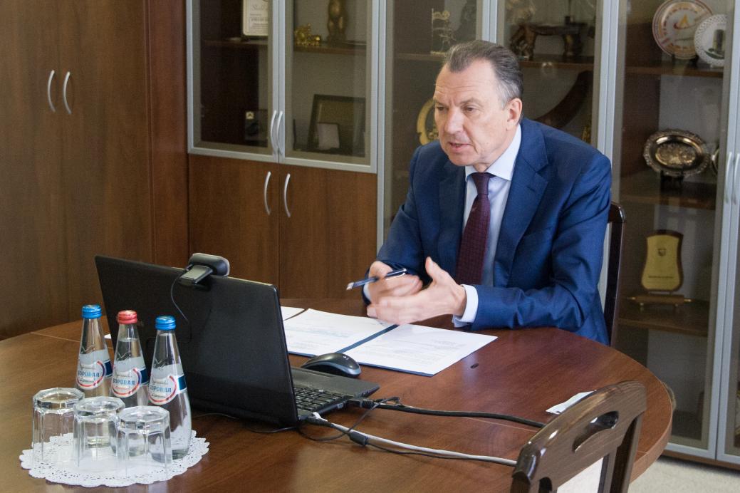 Meeting of the BelCCI Chairman Vladimir Ulakhovich with representatives of the German Association for Small and Medium-sized Businesses Meeting of the BelCCI Chairman Vladimir Ulakhovich with representatives of the German Association for Small and Medium-sized Businesses