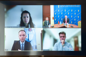 Online meeting of Denis Meleshkin, Deputy Chairman of the BelCCI, with Fernando Furci, Director General of the Chamber of Importers of the Argentine Republic