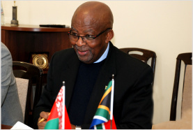 BelCCI Сhairman Mikhael Miatlikov meets Ambassador Extraordinary and Plenipotentiary of South Africa Mzuvukile Maqetuka